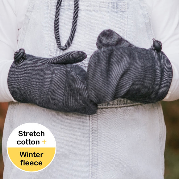 Bedhead Fleecy Mittens  |  Denim