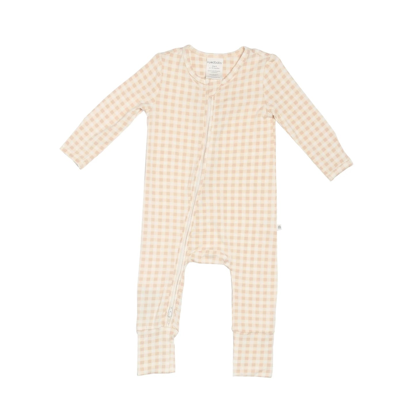 Kynd Baby Onesie  |  Neutral Gingham