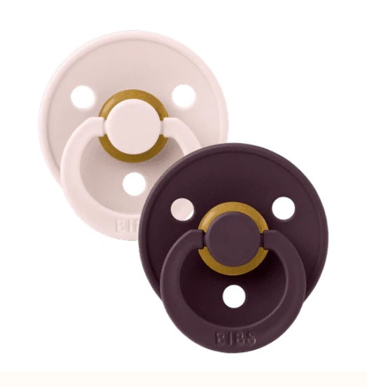 Bibs Dummies Twin Pack  |  Petal/Plum