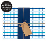 Inky Co Wrapping Paper 5m  |  Plaid Blue