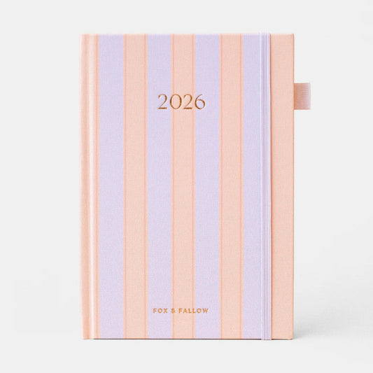 Fox & Fallow 2026 A5 Planner Academic  |  Powder Stripe