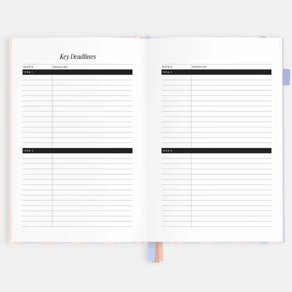 Fox & Fallow 2026 A5 Planner Academic  |  Powder Stripe