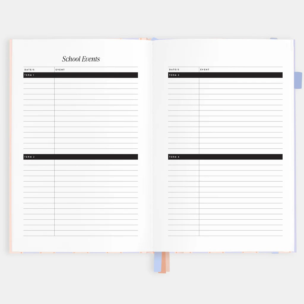 Fox & Fallow 2026 A5 Planner Academic  |  Powder Stripe
