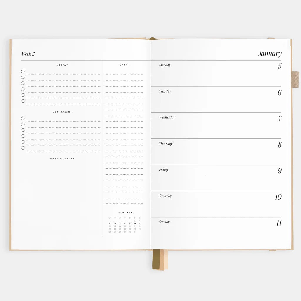 Fox & Fallow 2026 A5 Planner  |  Taupe