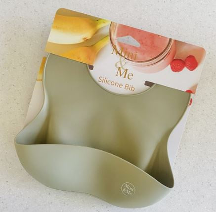 Mini & Me Silicone Bib  |  Olive