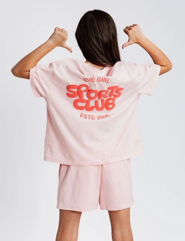 Eve Girl Tee  |  Sports Club Pink
