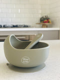 Mini & Me Bowl + Spoon Set  |  Olive