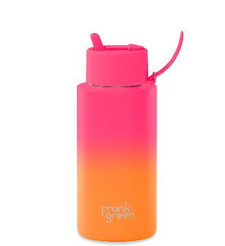 Frank Green Ceramic Reusable Bottle 1L  |  Summer Sunset