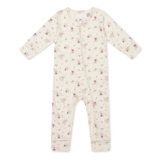 Jamie Kay Organic Cotton Zip Onepiece  |  Sweet William Floral