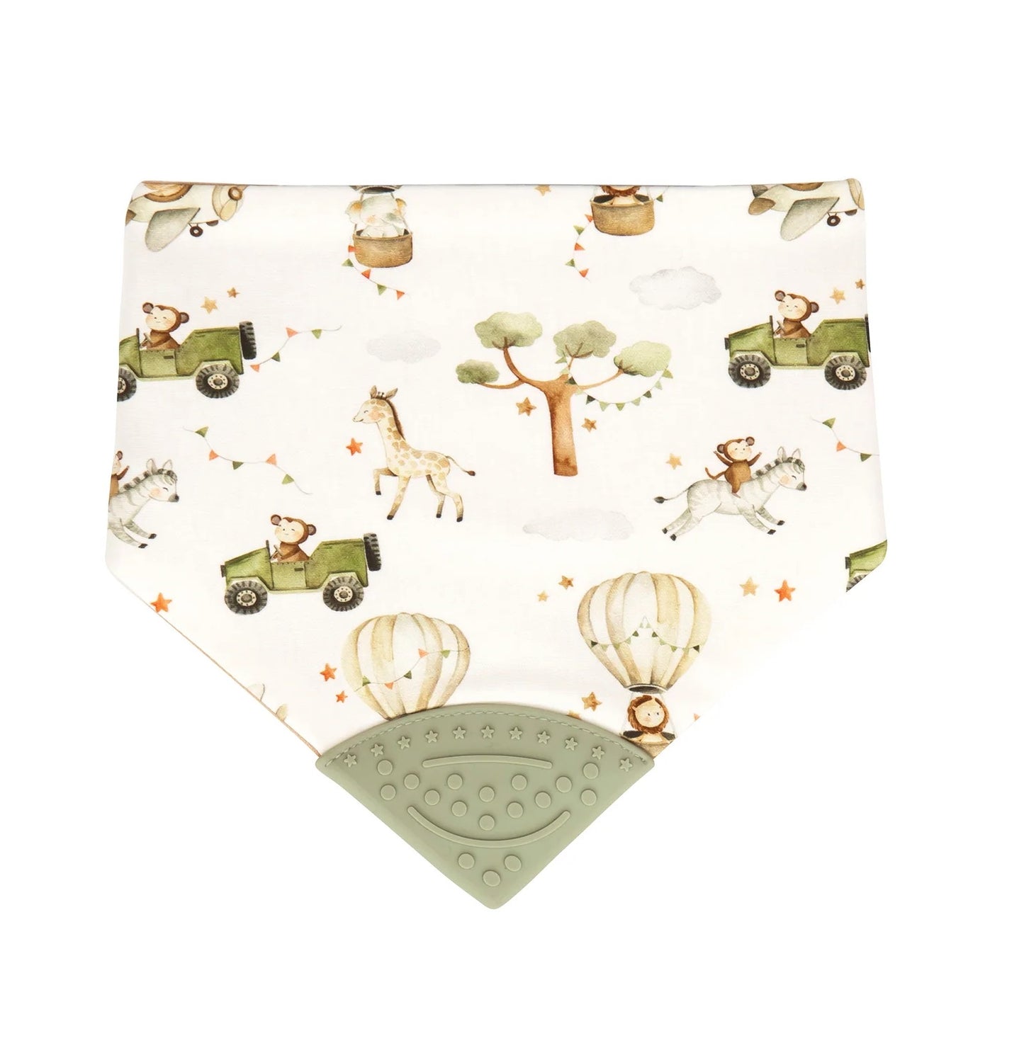 All4Ella Reversible Teether Bib  |  Monkey