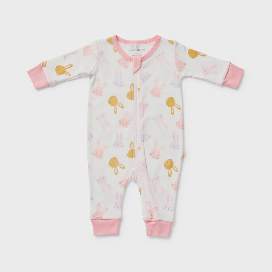 Marquise Girls Zipsuit  |  Bunny Pink