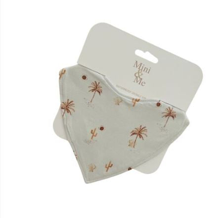 Mini & Me Waterproof Bandana Bib  |  Desert Palms