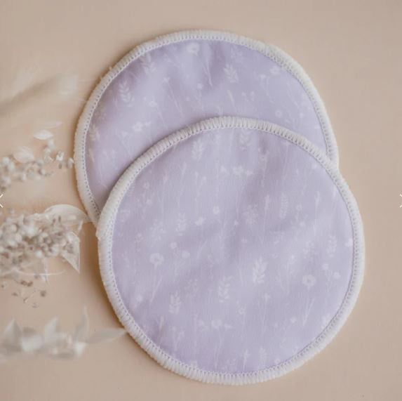 My Little Gumnut Reusable Breast Pads  |  Mauve Floret