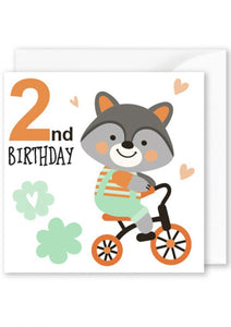 Card Square  | 2nd Birthday Bear