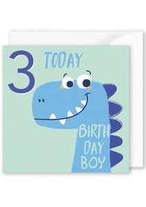 Card Square  | 3 Today Dinosaur