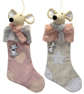 Nordic Christmas Mouse Stocking