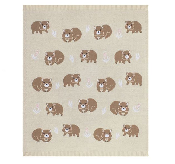 Blanket Living Textiles Knit  |  Wombat