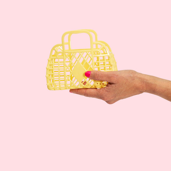Sun Jellies Retro Basket Mini  |  Yellow