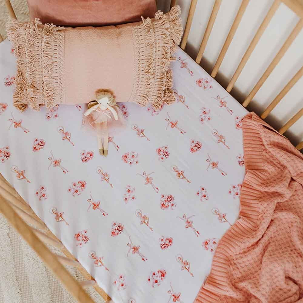 Snuggle Hunny Cot Sheet  |  Ballerina