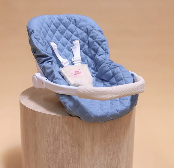 Tiny Harlow Doll's Car Seat Capsule  |  Denim