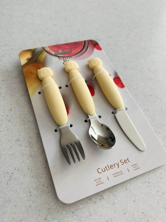 Mini & Me Cutlery Set  |  Custard