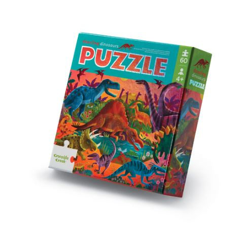 Crocodile Creek Dazzling Dinosaurs Puzzle 60pc