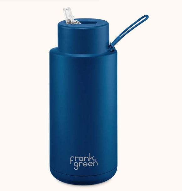 Frank Green Ceramic Reusable Bottle 1L  |  Deep Ocean
