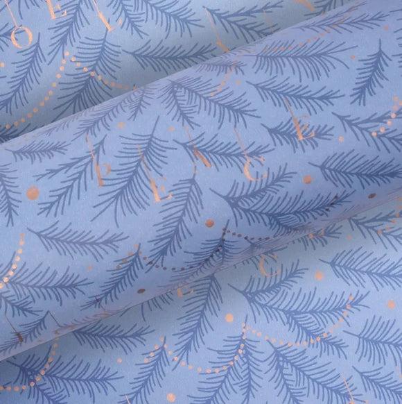 Vandoros Wrapping Paper  |  Tree Lights French Blue