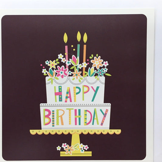 Card Square  |  Happy Birthday Cake