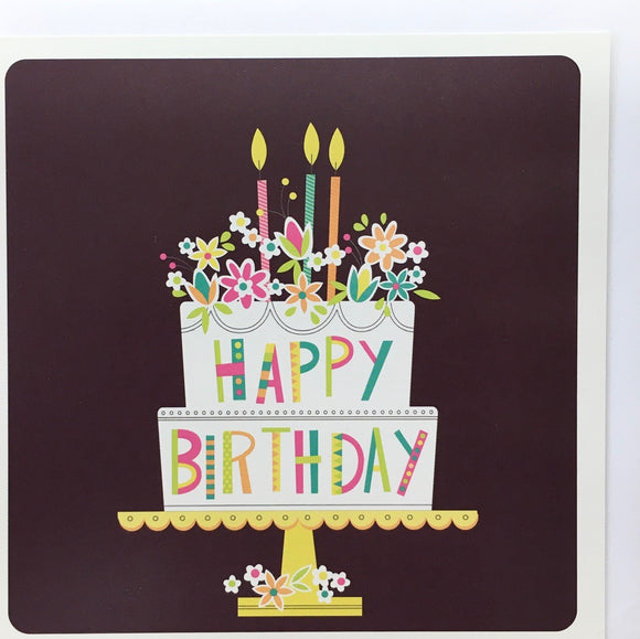 Card Square  |  Happy Birthday Cake