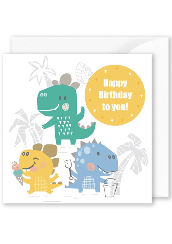 Card Square  |  Dino Happy Birthday