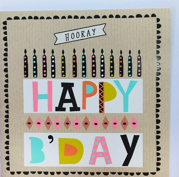 Card Square  |  Happy Birthday Kraft