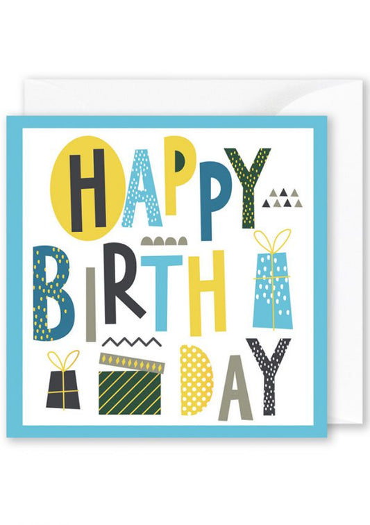Card Square  |  Happy Birthday Lettering