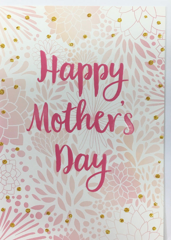 Card Rectangle  |  Happy Mothers Day Pink