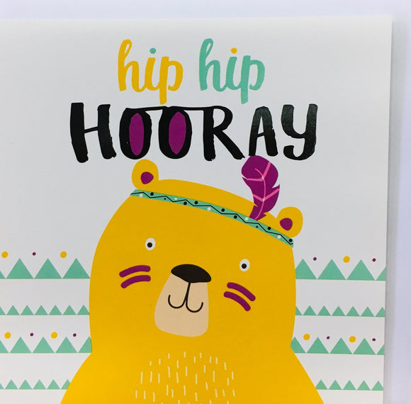 Card Square  |  Hip Hip Hooray Bear