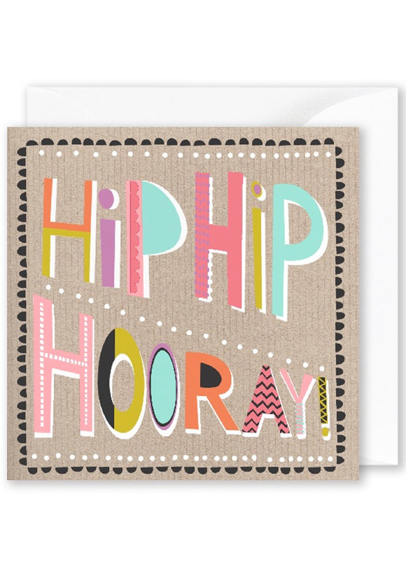 Card Square  |  Hip Hip Hooray Kraft