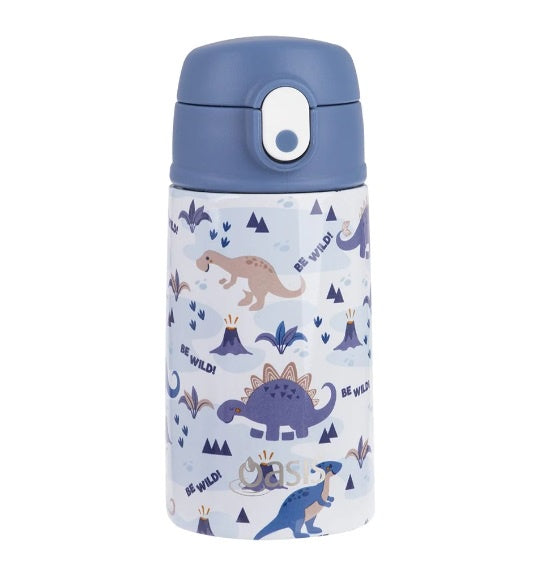 Oasis Insulated Kids Drink Bottle 400ml  |  Dinosaurs