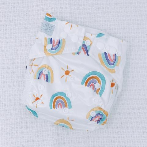 My Little Gumnut Modern Cloth Nappy  |  Pastel Rainbow