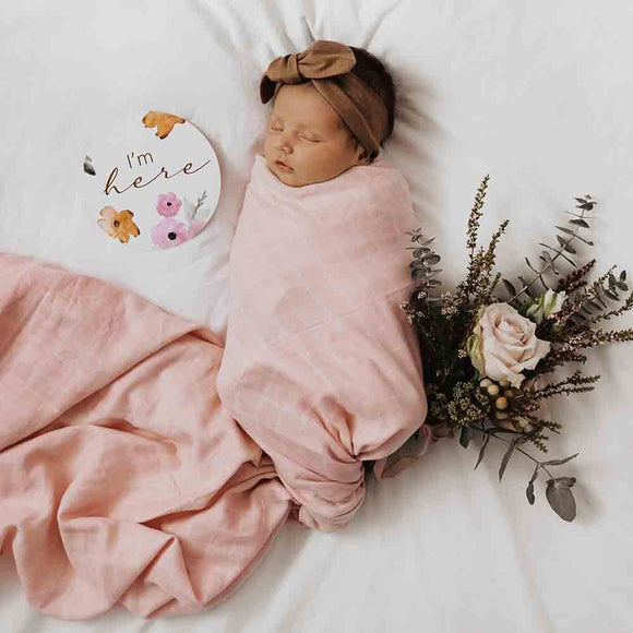 Muslin Wrap Organic Snuggle Hunny  |  Musk Pink