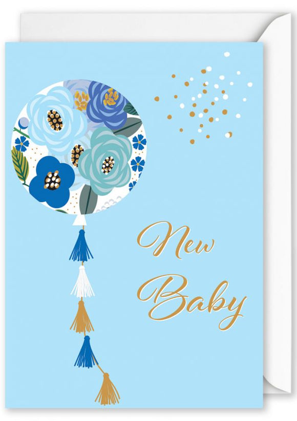Card Rectangle  |  New Baby - Blue