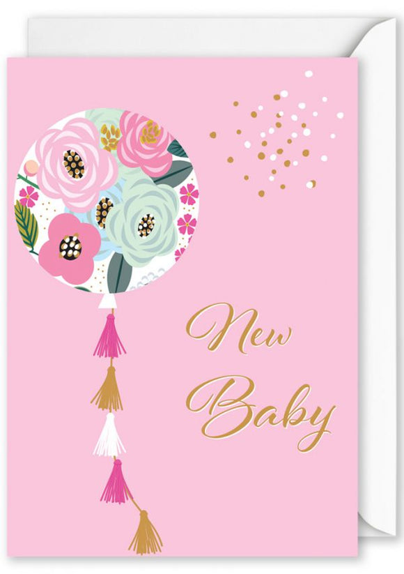 Card Rectangle  |  New Baby - Pink