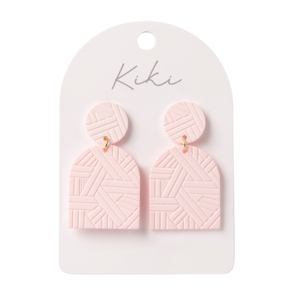 Splosh Kiki Earrings  |  Pastel Pink Geo