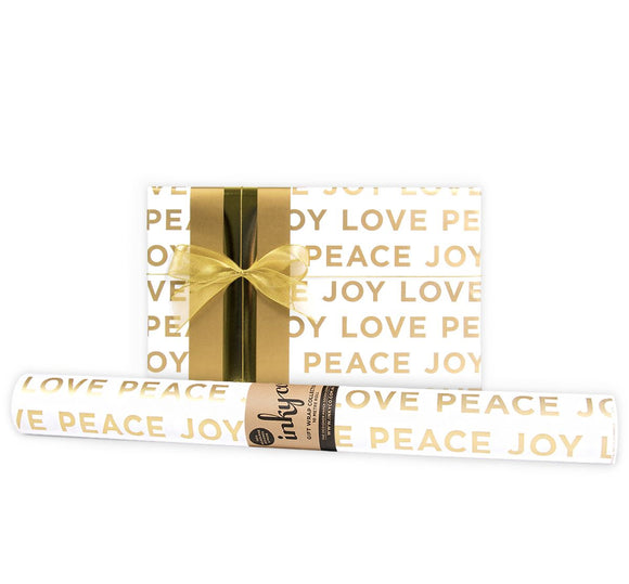 Inky Co Wrapping Paper 10m  |  Peace Joy Love