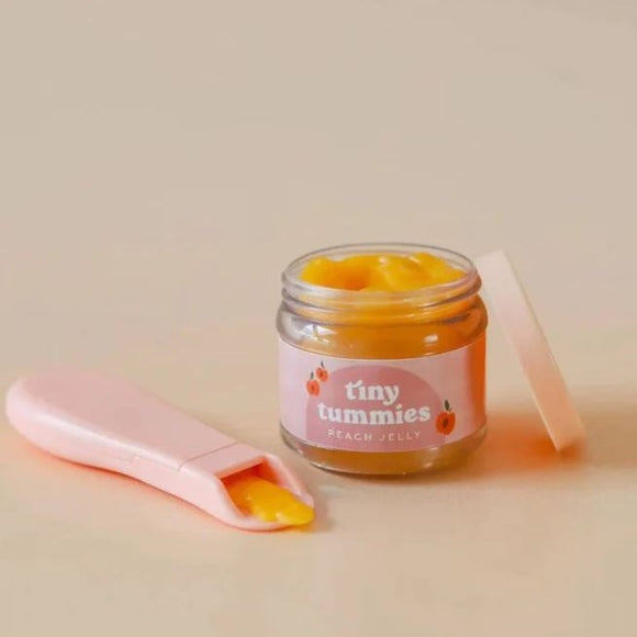 Tiny Harlow Tiny Tummies Food Jar & Spoon Set  |  Peach Jelly
