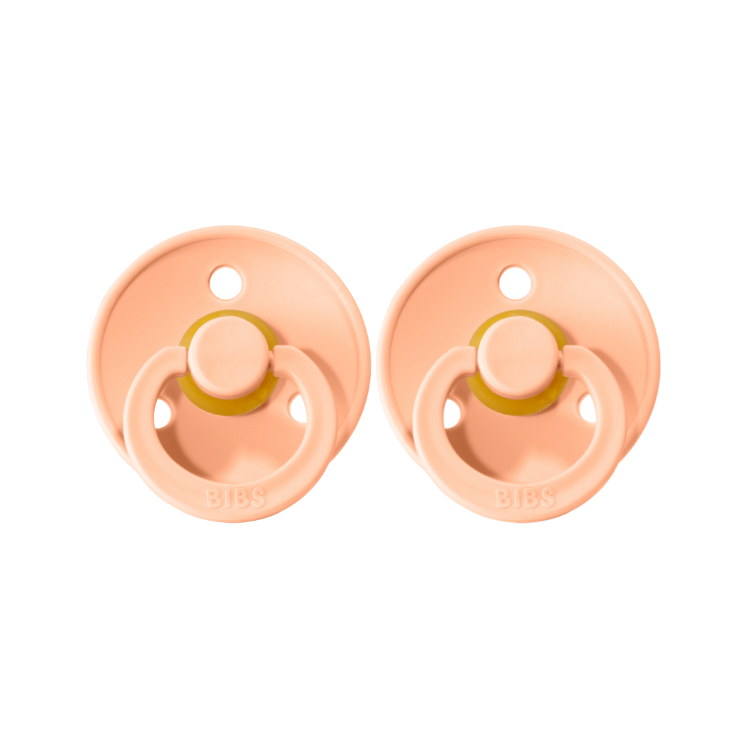 Bibs Dummies Twin Pack  |  Peach Sunset