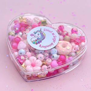 Sweet As Sugar Jewellery Making Kit  |  Heart Pink