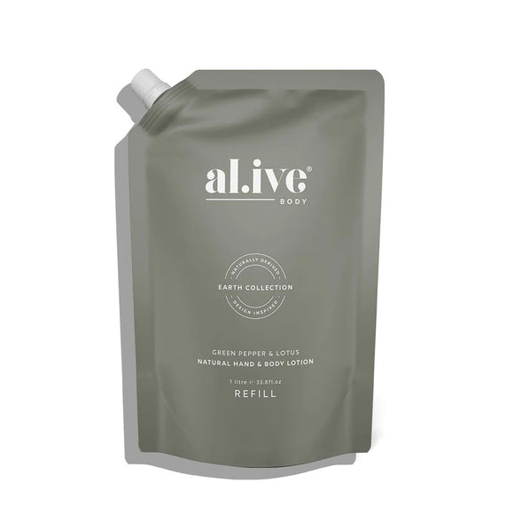 al.ive Hand & Body Wash Refill  |  Green Pepper & Lotus