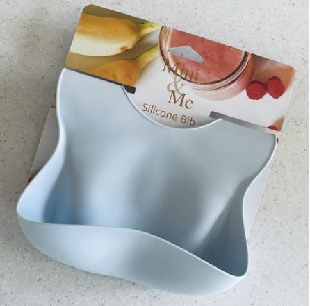 Mini & Me Silicone Bib  |  Ice Blue