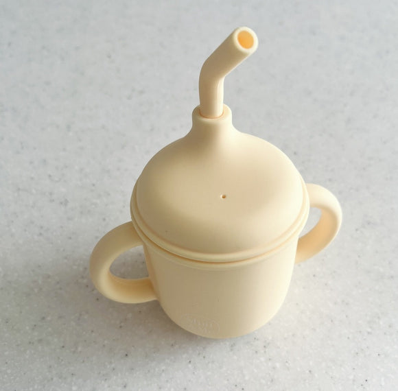 Mini & Me Silicone Sippy Cup  |  Custard