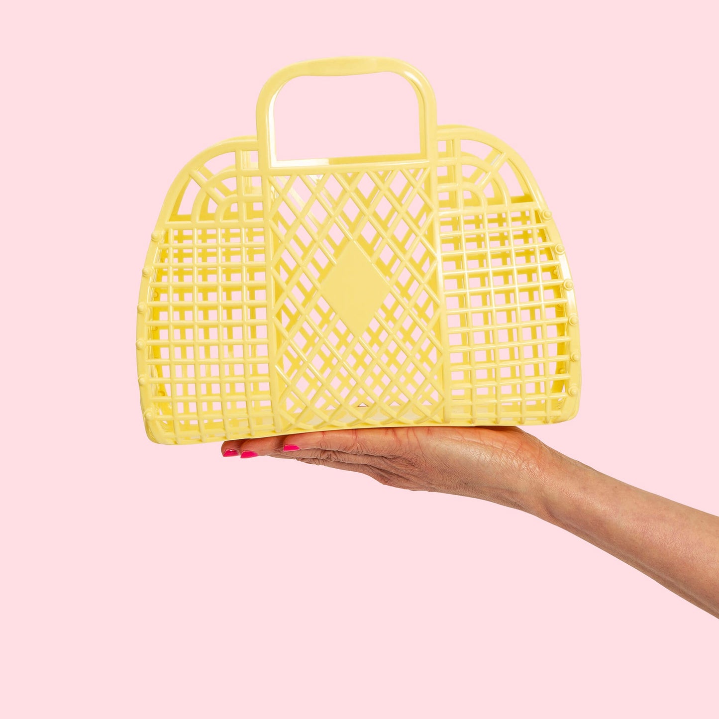 Sun Jellies Retro Basket Small  |  Yellow